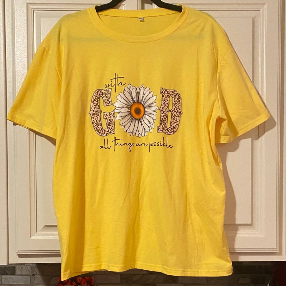 Women’s T-shirt featuring “With God All Things are Possible”